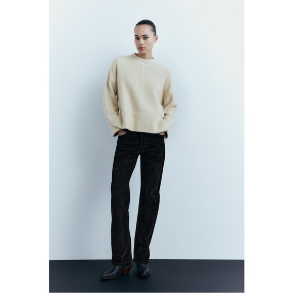 Zara Knit Sweater With Piping - Picture 2 of 14